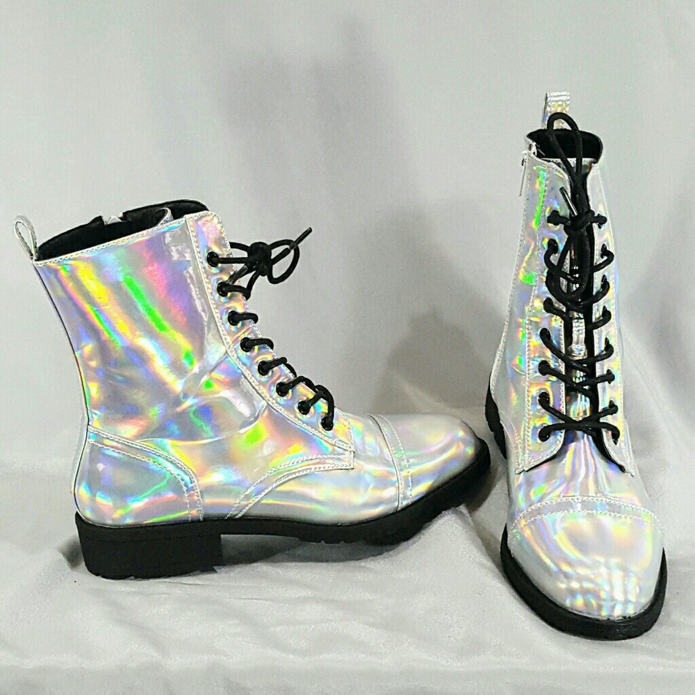 New Holographic Combat Boots